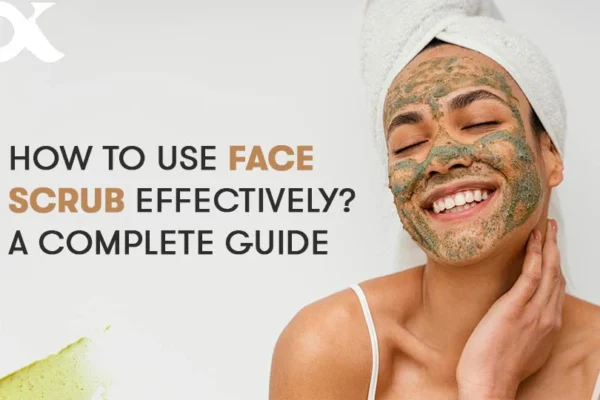 Daily skincare routine explaining how to use face scrub safely