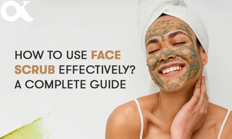 Daily skincare routine explaining how to use face scrub safely